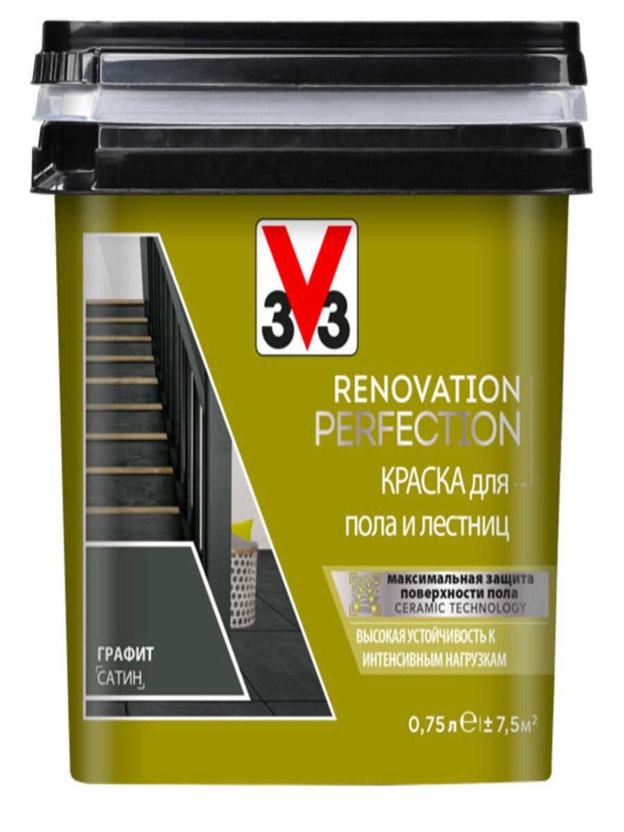 3v3 / краска для пола и лестниц Renovation perfection-циркон-.750 л