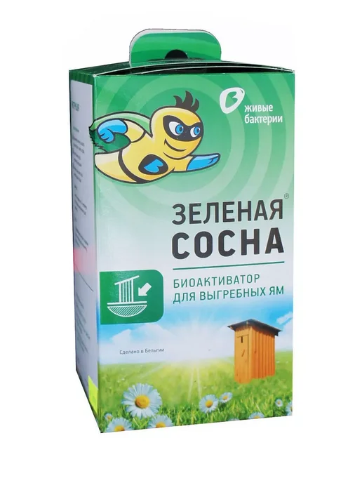 Живые бактерии Средство для выгребных ям, туалетов Зеленая сосна 300г, 12шт, 300 г, 12 шт