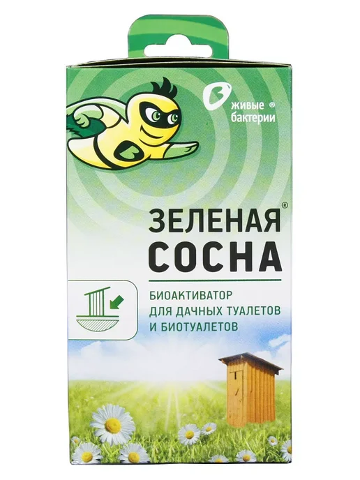 Живые бактерии Средство для выгребных ям, туалетов Зеленая сосна 300г, 12шт, 300 г, 12 шт, фото 7