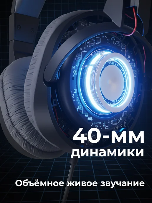 RITMIX Игровая гарнитура наушники регулятор громкости кабель 2 м, 2 м, фото 3