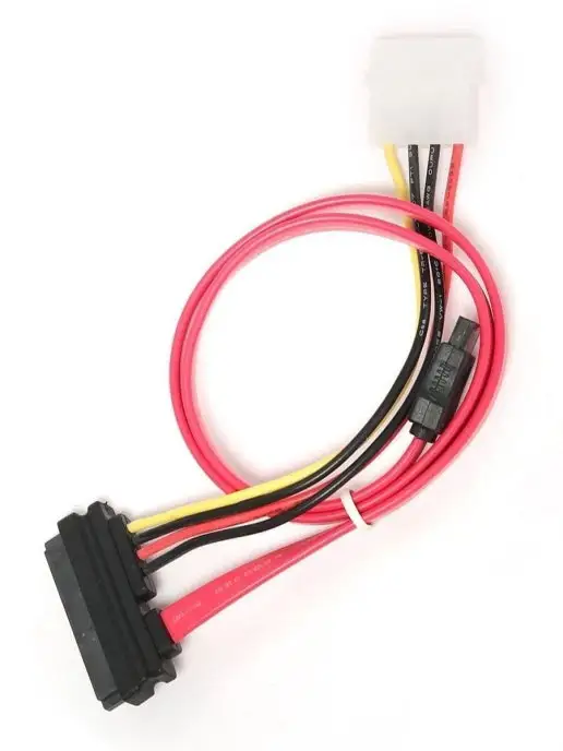 Cablexpert Кабель Combo SATA, molex+SATA-SATA, 15pin+7pin, черный, фото 3