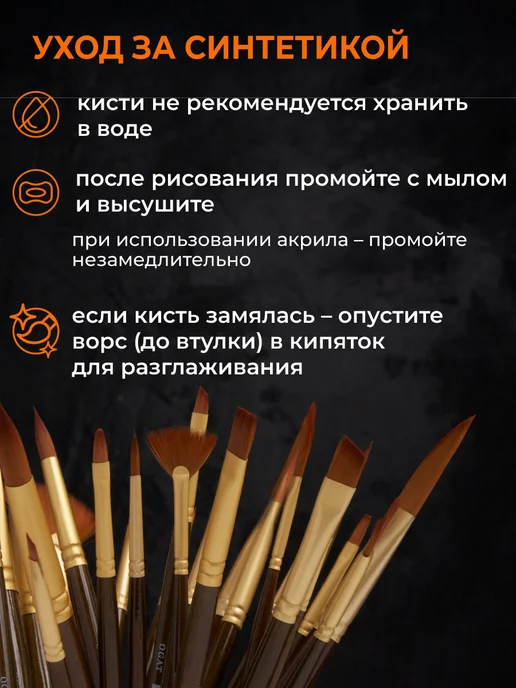 Малевичъ Кисть из синтетики №30 флейц "Claude", вариант, фото 6