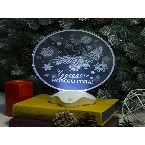 Новогодние украшения Новый год, 22.5х19 см, АААх3, 7 LED