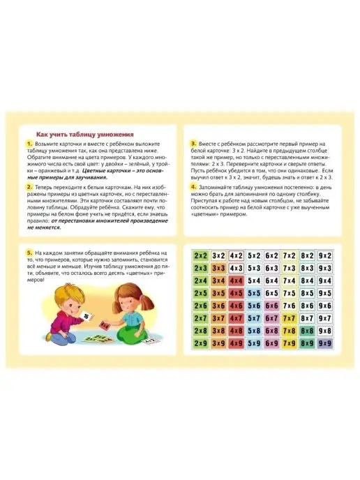 Hatber Набор карточек таблица умножения-Учим таблицу умножения игра, красный, фото 8