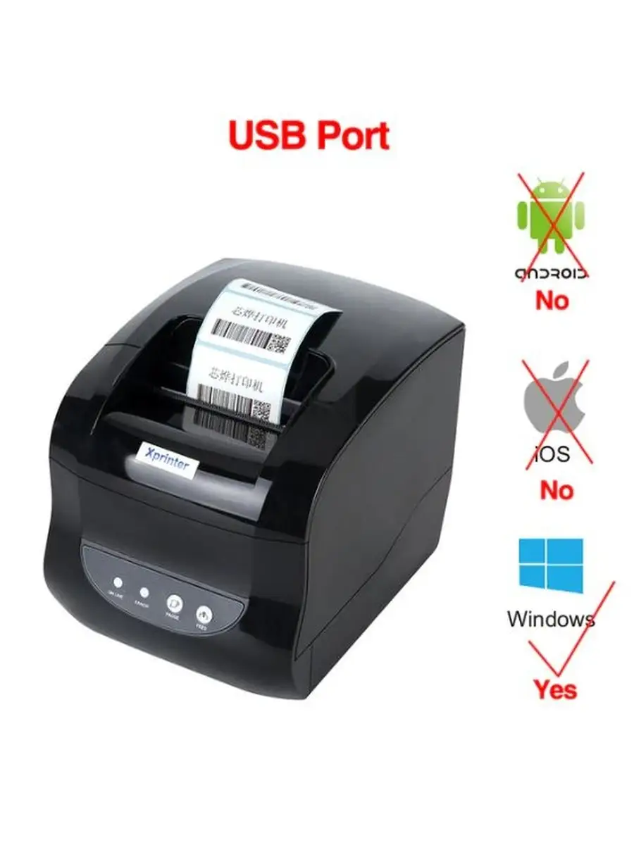 Термопринтер для маркетплейсов Win Mac Xprinter 14541995 купить в  интернет-магазине Wildberries