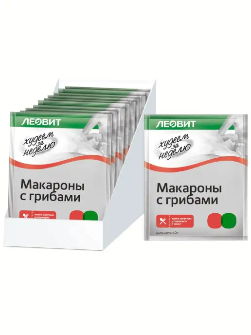 ЛЕОВИТ Макароны быстрого приготовления с грибам, вариант, фото 5
