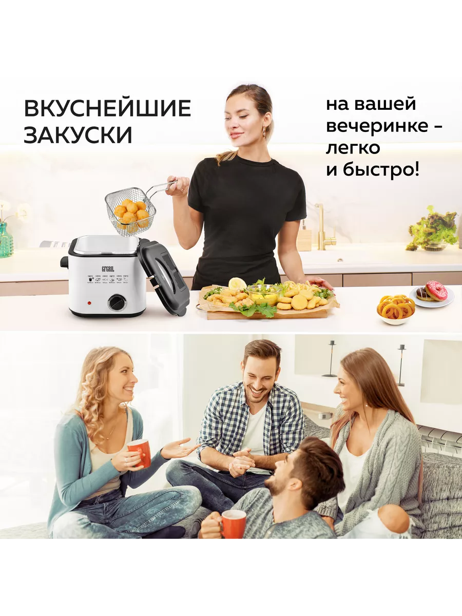 Фритюрница электрическая GFF-012 GFgril 14545637 купить за 2 652 ₽ в  интернет-магазине Wildberries