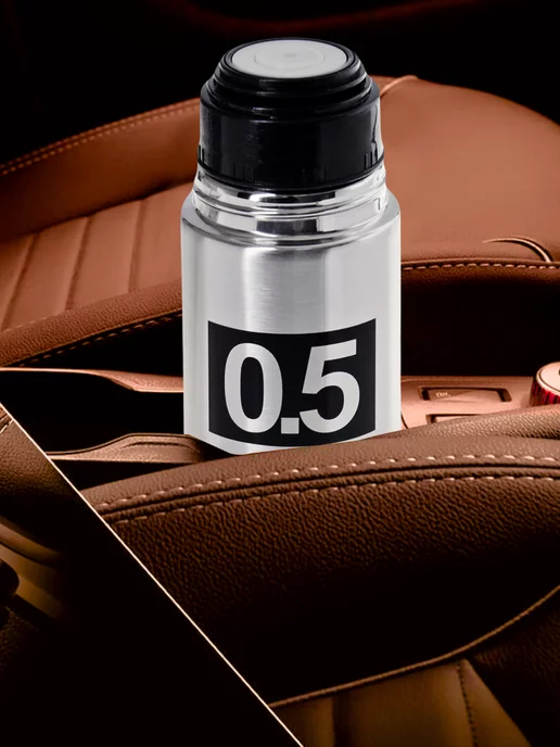 Термос 0.5 для чая металлический с кнопкой - фото 10