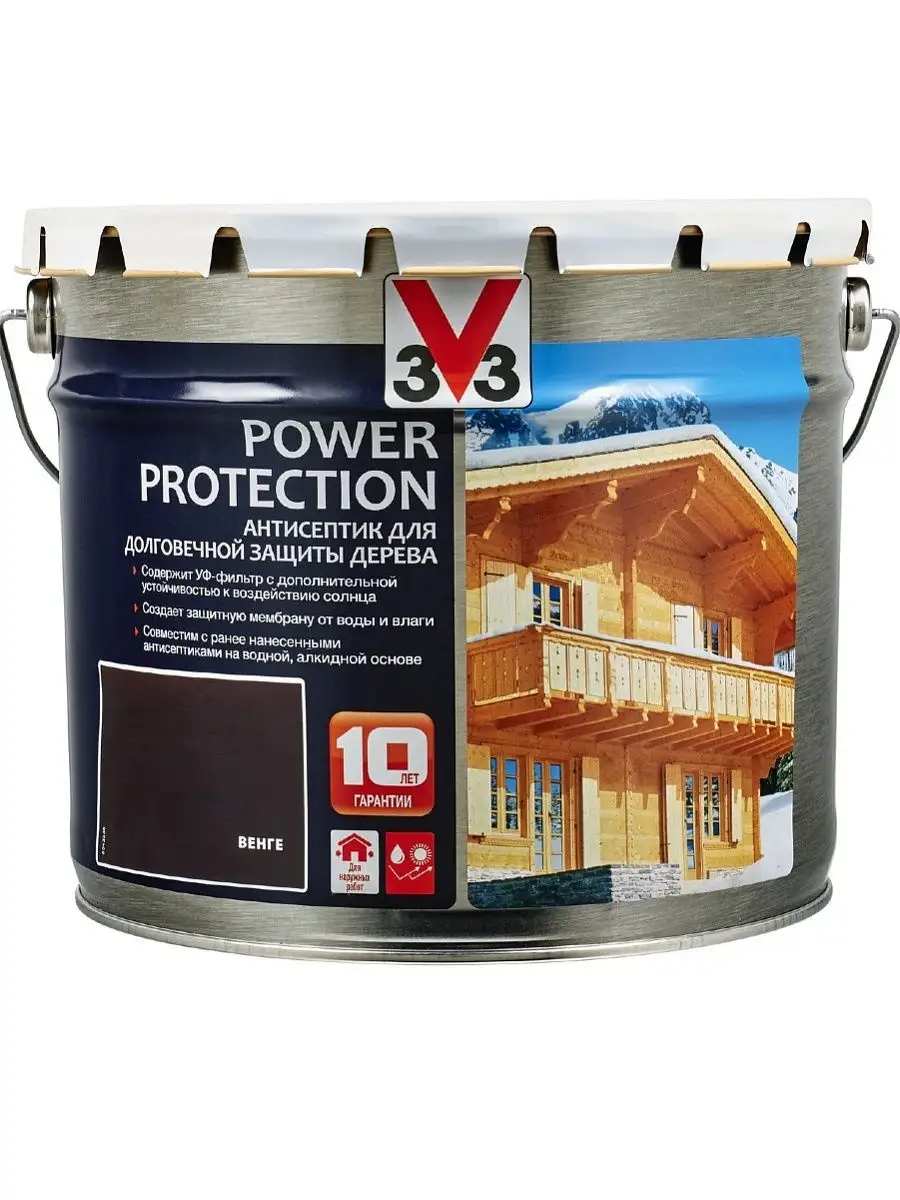 Антисептик POWER PROTECTION Венге 9л 3v3 14555789 купить в  интернет-магазине Wildberries