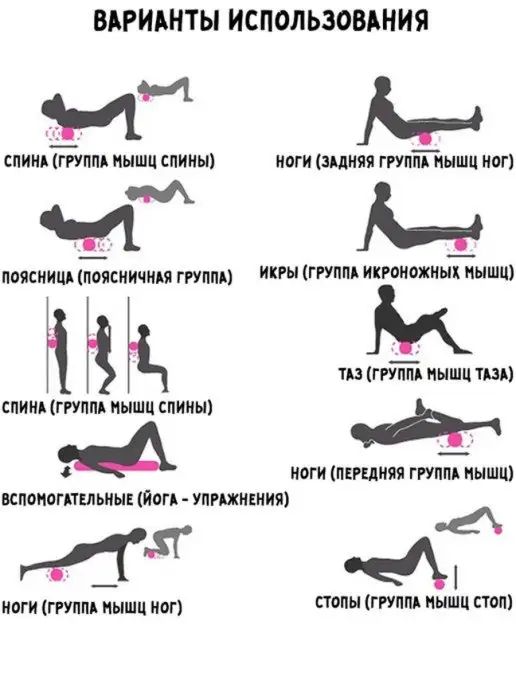 ZTOA Валик для фитнеса и спины массажный мфр, розовый, фото 8