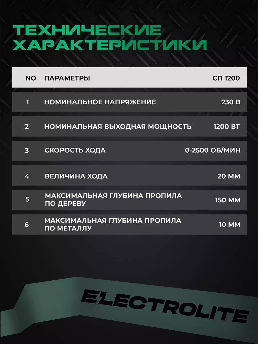 Сабельная пила Электроножовка СП-1200 (1200 вт) ELECTROLITE 14566074 купить  за 4 114 ₽ в интернет-магазине Wildberries