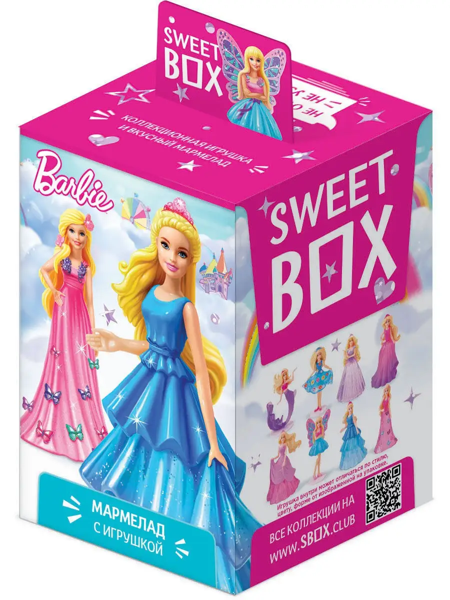 Свитбокс Barbie 2 мармелад с игрушкой, 10 шт по 10г. Конфитрейд 14569922  купить в интернет-магазине Wildberries