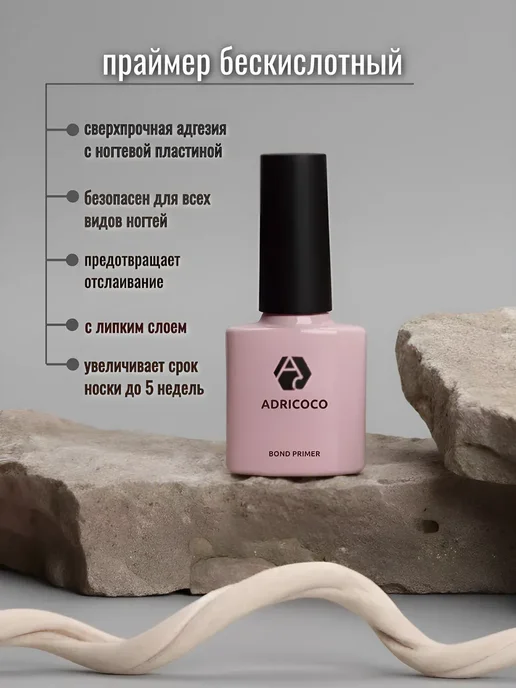 ADRICOCO Бескислотный праймер для ногтей,гель лака,маникюра,педикюра, вариант, фото 3