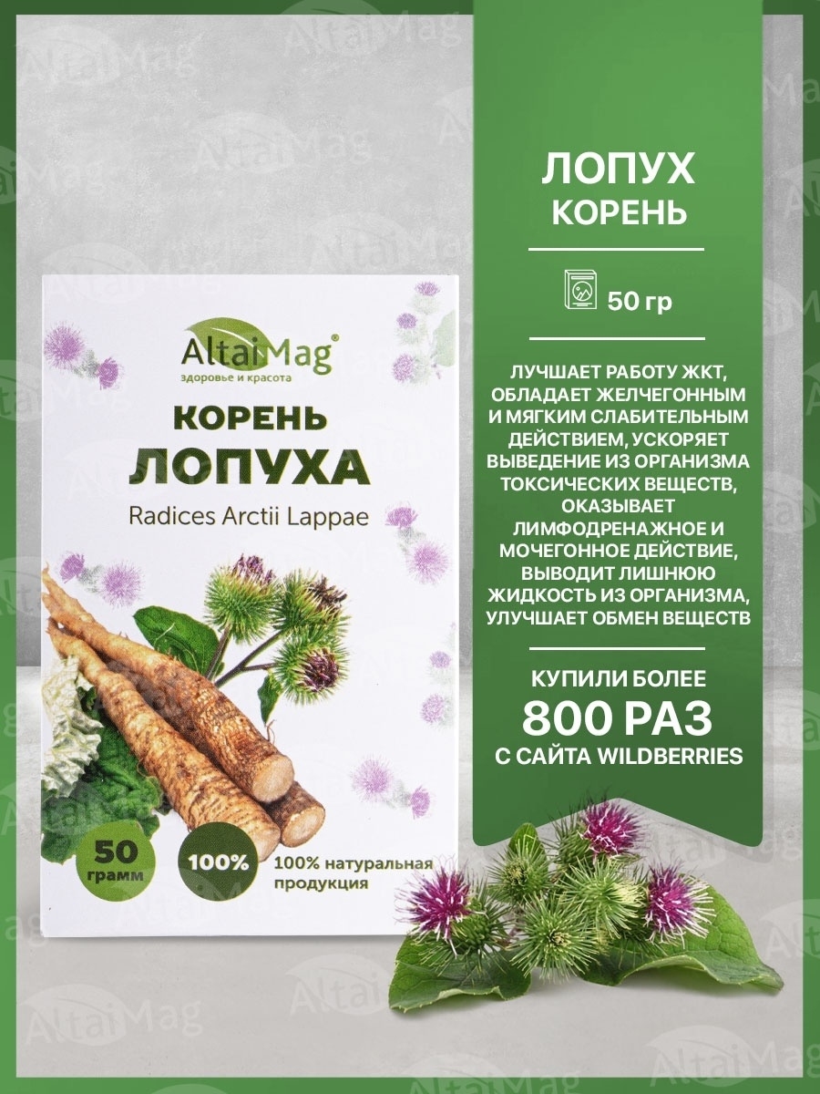 Корень лопуха 50 гр Altaimag 14590940 купить за 171 ₽ в интернет-магазине  Wildberries