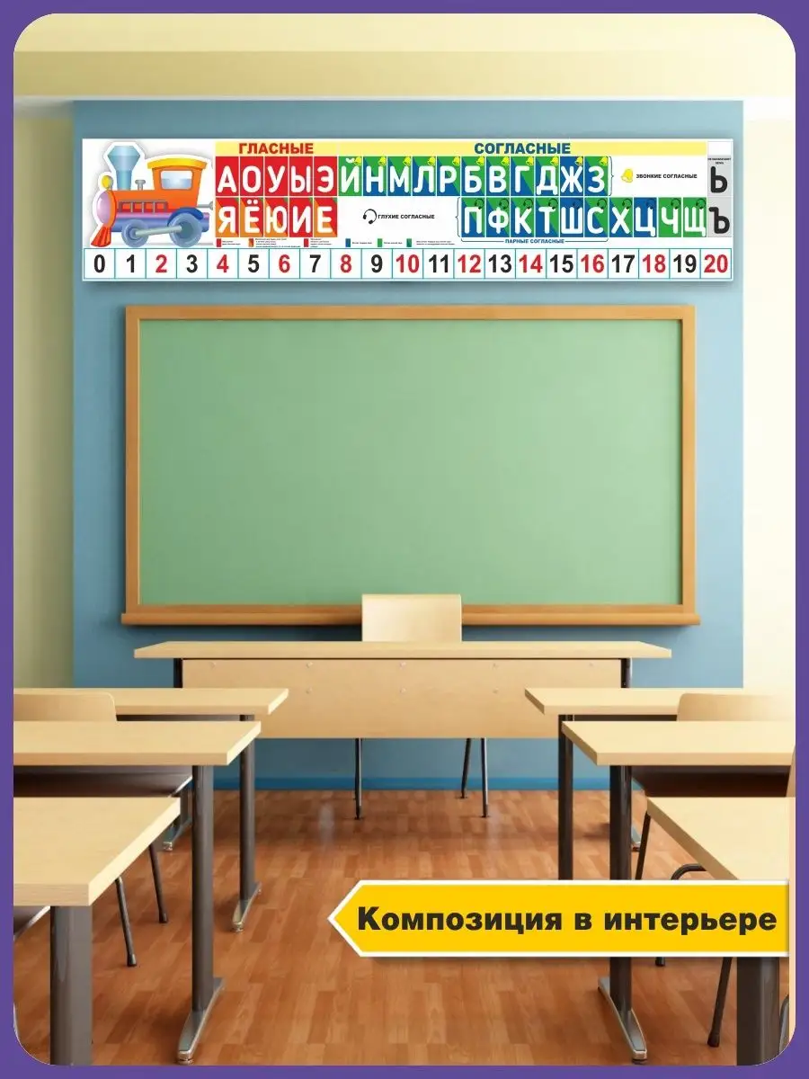 Плакат ЛЕНТА БУКВ И ЗВУКОВ Альмарин 14637273 купить за 520 ₽ в  интернет-магазине Wildberries