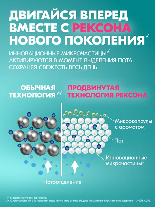 РЕКСОНА Дезодорант женский шариковый Яркий букет 50мл, 50 мл, фото 4