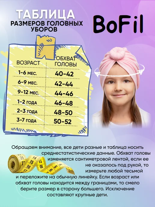 BoFil Чалма для новорожденных, розовый, фото 6