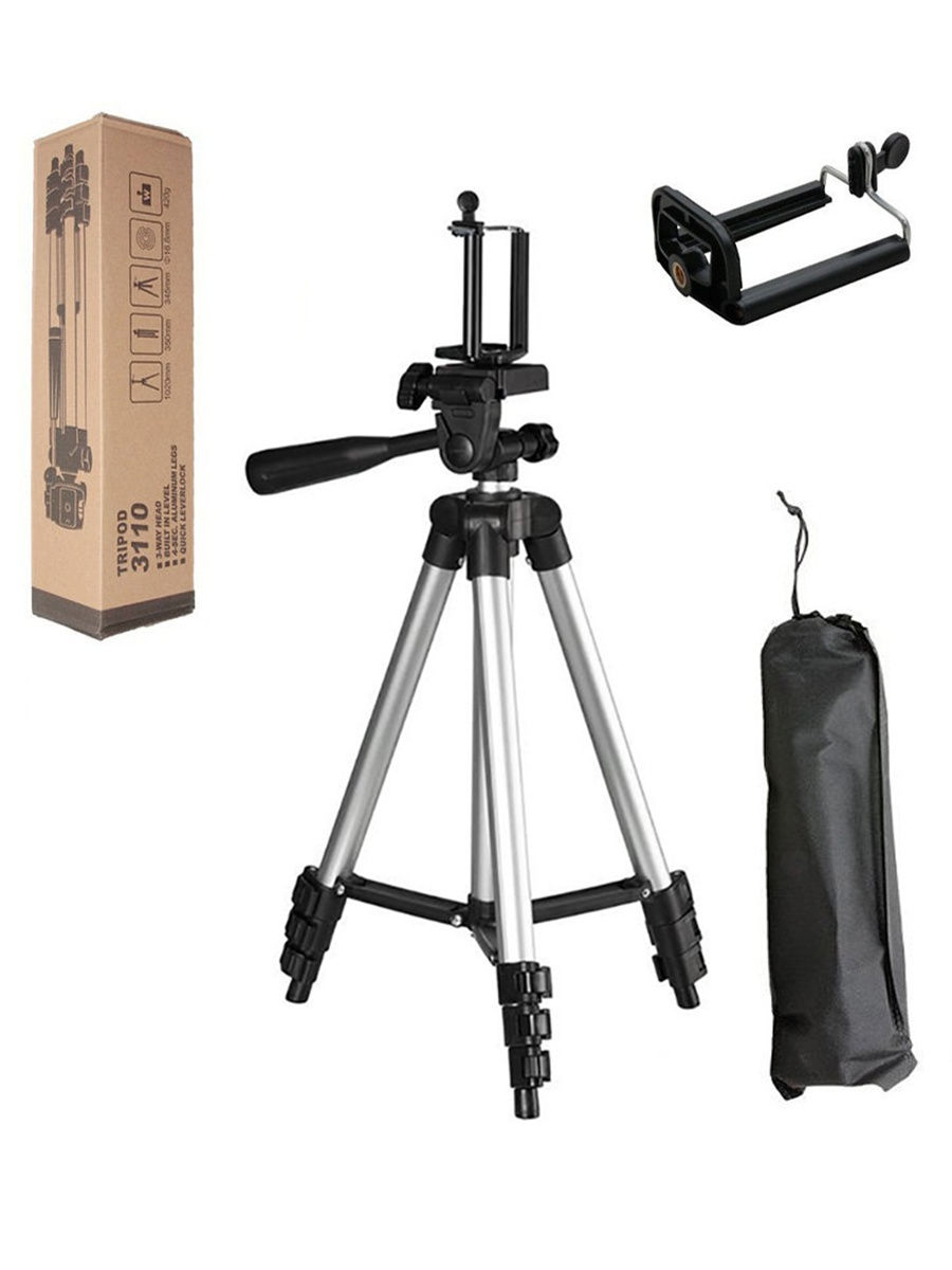 Штатив для телефона Tripod 3110 с чехлом и зажимом Mobicent 14795868 купить  за 506 ₽ в интернет-магазине Wildberries