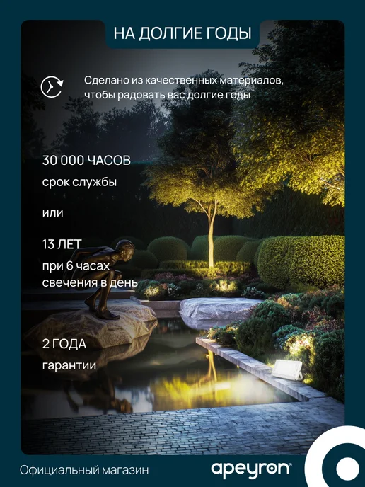 Lightning Design Прожектор светодиодный уличный для дачи мощный 4000К, 50Вт, 50 Вт, фото 8
