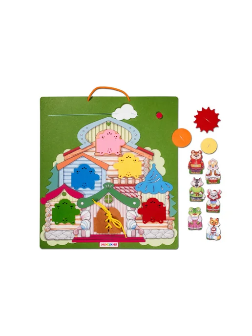Smile-Decor Развивающий игровой коврик в дорогу на липучках "Теремок", вариант, фото 2