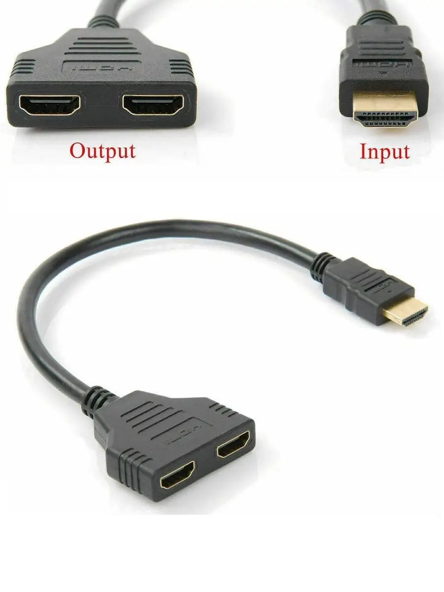 Разветвитель HDMI - 2 X HDMI , вер 1.4, 1080P, 2 порта KS-is 14824680  купить за 492 ₽ в интернет-магазине Wildberries