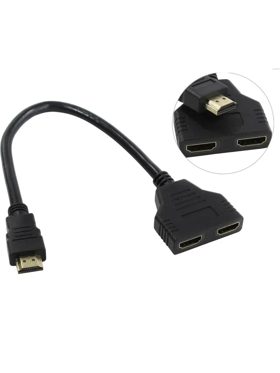 Разветвитель HDMI - 2 X HDMI , вер 1.4, 1080P, 2 порта KS-is 14824680  купить за 492 ₽ в интернет-магазине Wildberries