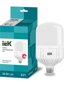 Светодиодная лампа IEK 30W эквивалент 150W 4000K 2700Лм E27 IEK 14833471 купить за 415 ₽ в интернет-магазине Wildberries