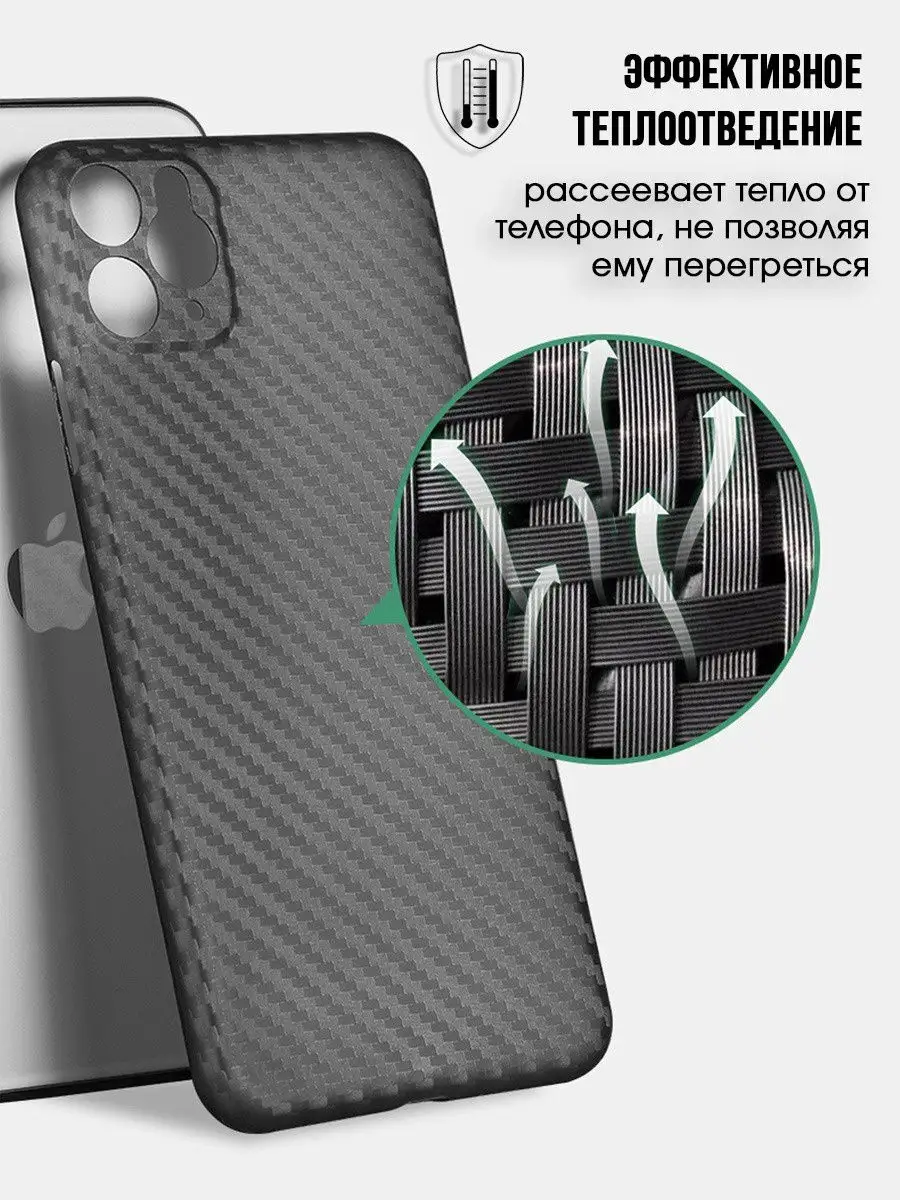 Ультратонкий чехол на iPhone 11 Pro Max карбон K-DOO ORIGINAL 14838853  купить за 576 ₽ в интернет-магазине Wildberries