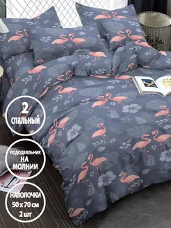 Постельное белье, 2-спальное на молнии, наволочки 50х70см Letto 14852029 купить за 777 ₽ в интернет-магазине Wildberries