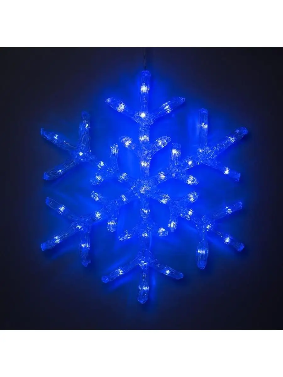 Новогодние украшения для дома Снежинка 39 см, 50 LED, 220 В Luazon Lighting  14852160 купить за 1 189 ₽ в интернет-магазине Wildberries