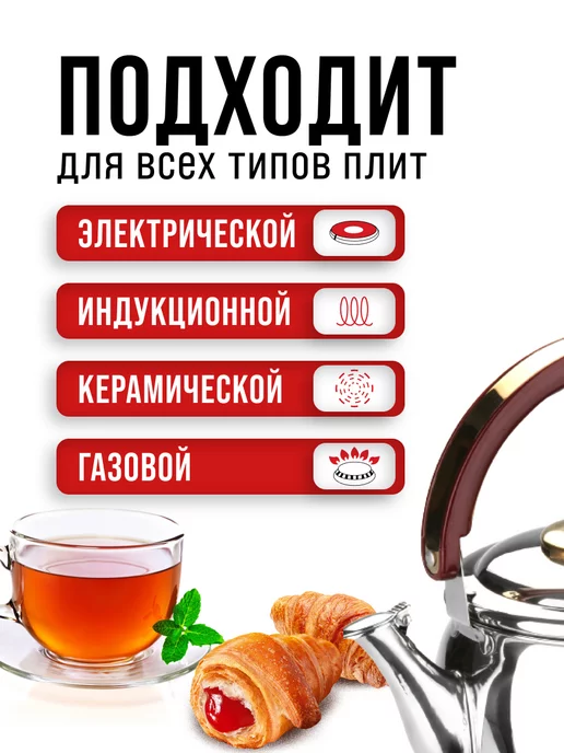Чайник со свистком для плиты 3 л - фото 5
