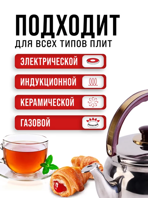 Чайник со свистком для плиты 3.5 л - фото 4