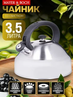 Чайник для плиты газовой со свистком из нержавеющей стали