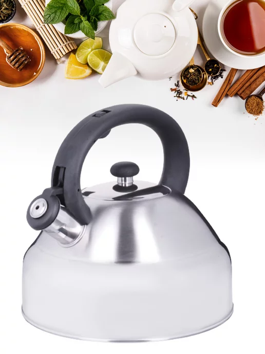Чайник для плиты газовой со свистком из нержавеющей стали - фото 15