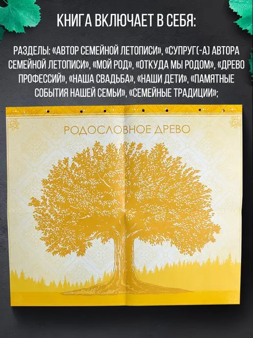 Семейные традиции Родословная книга подарочная, 84 страницы, вариант, фото 4