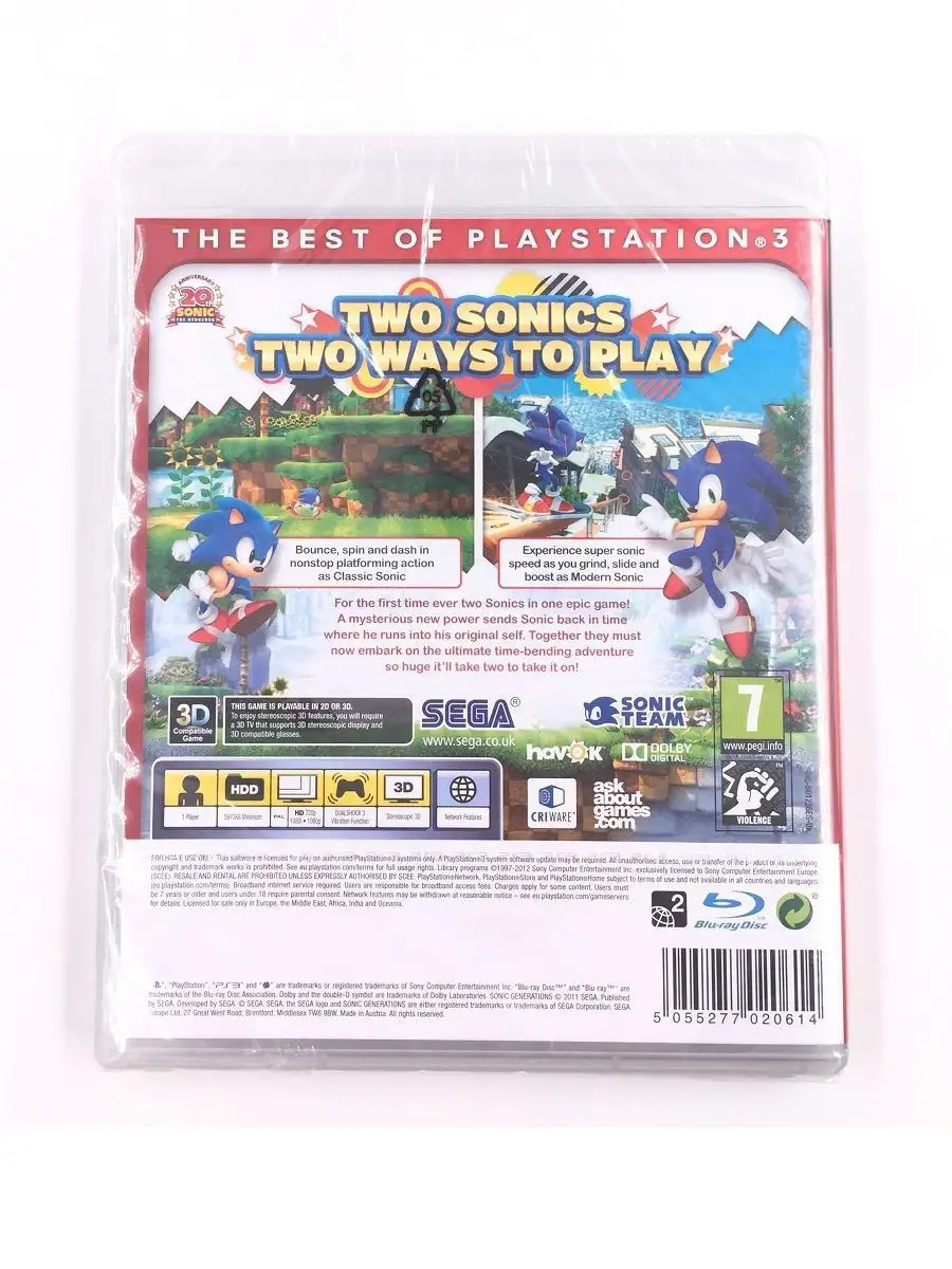 PS3 Sonic Generations Игра для PS3 14893648 купить за 1 910 ₽ в  интернет-магазине Wildberries