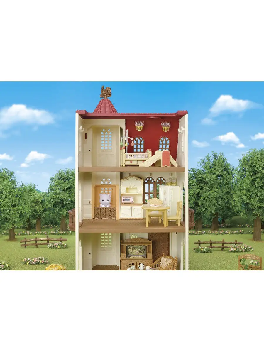 Трехэтажный дом с флюгером Sylvanian Families 14899967 купить в  интернет-магазине Wildberries