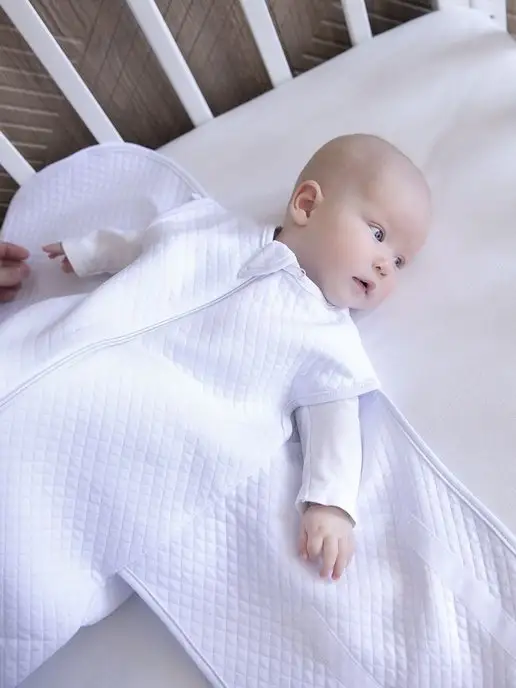 Baby Nice Пеленка на липучке для новорожденных, конверт, белый, фото 7