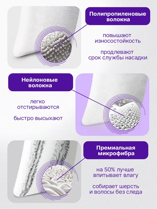 Easy Clean Насадки для любой швабры STANDART 2 шт, 2 шт, фото 4