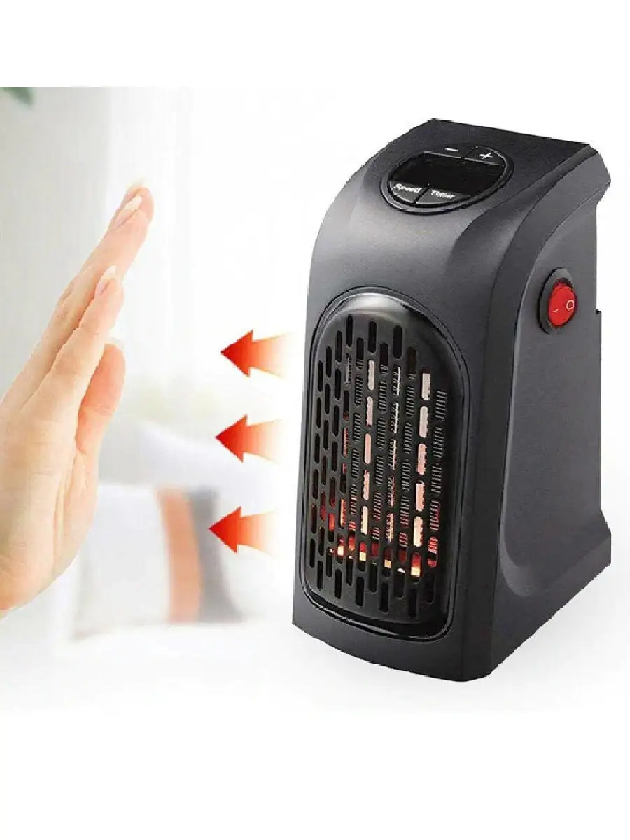 Обогреватель портативный мини Handy Heater Вт 15кв. м черный | Led Story