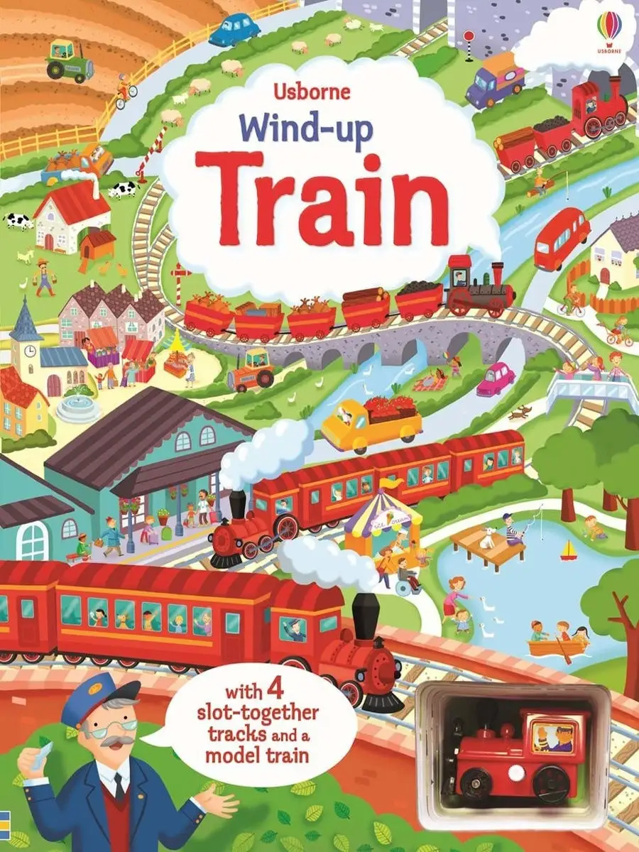 Usborne Wind-Up Train книжка с заводной игрушкой поезд Usborne 14938681  купить за 2 435 ₽ в интернет-магазине Wildberries