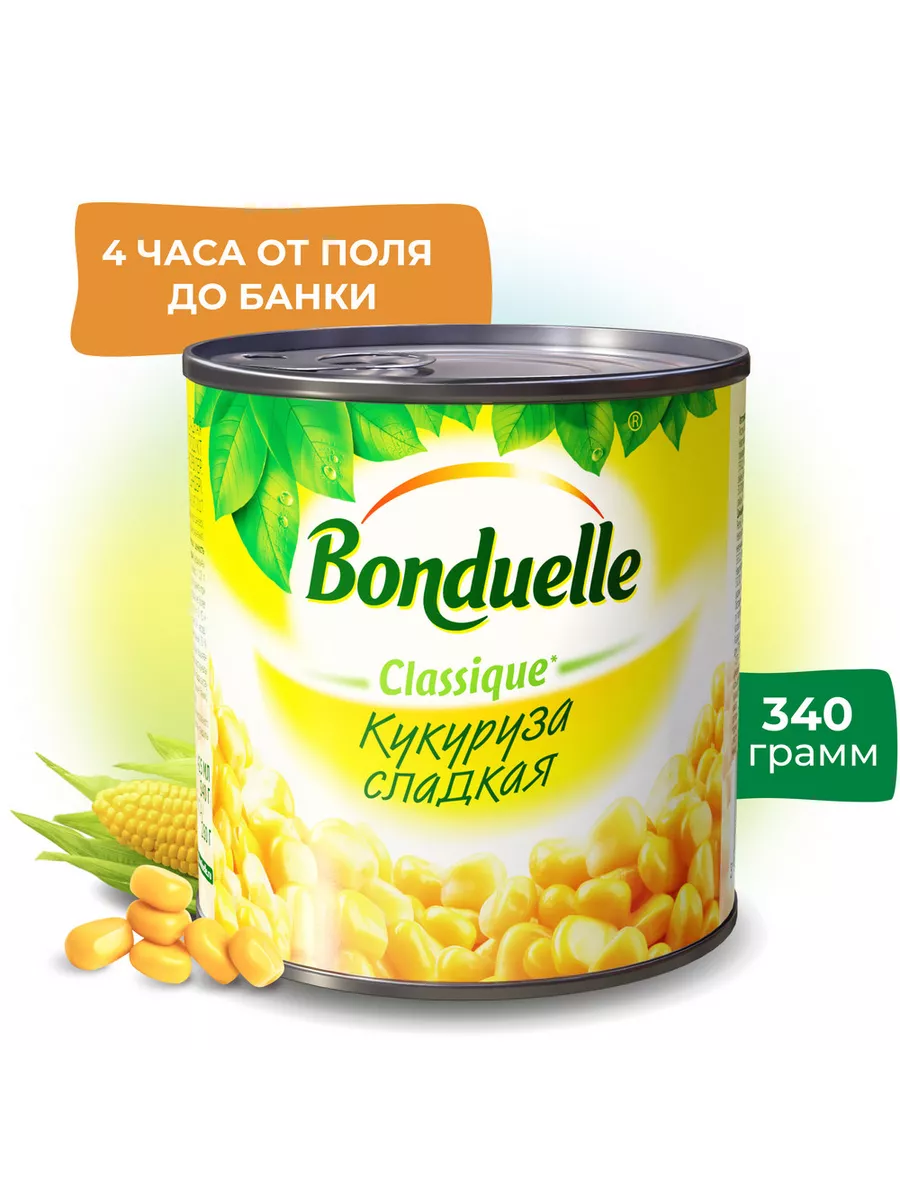 Кукуруза сладкая, 340г Bonduelle 14943640 купить в интернет-магазине  Wildberries