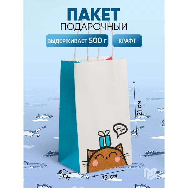 Подарочный пакет крафт