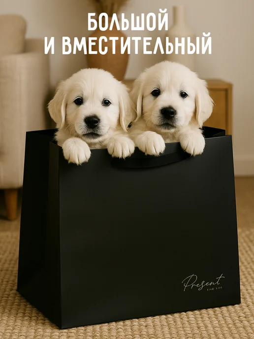 Сима-Ленд & Дарите Счастье Большой подарочный пакет для упаковки подарка, вариант, фото 2