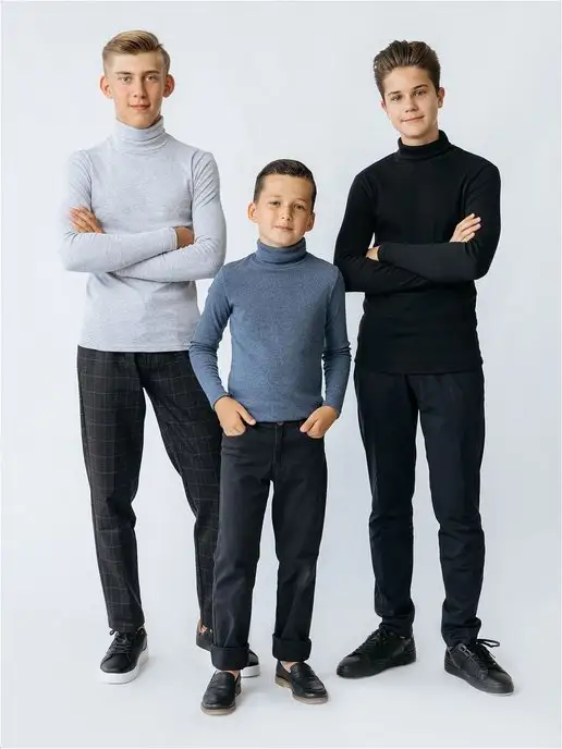 Viktory Kids Водолазка подростковая, серый, фото 5