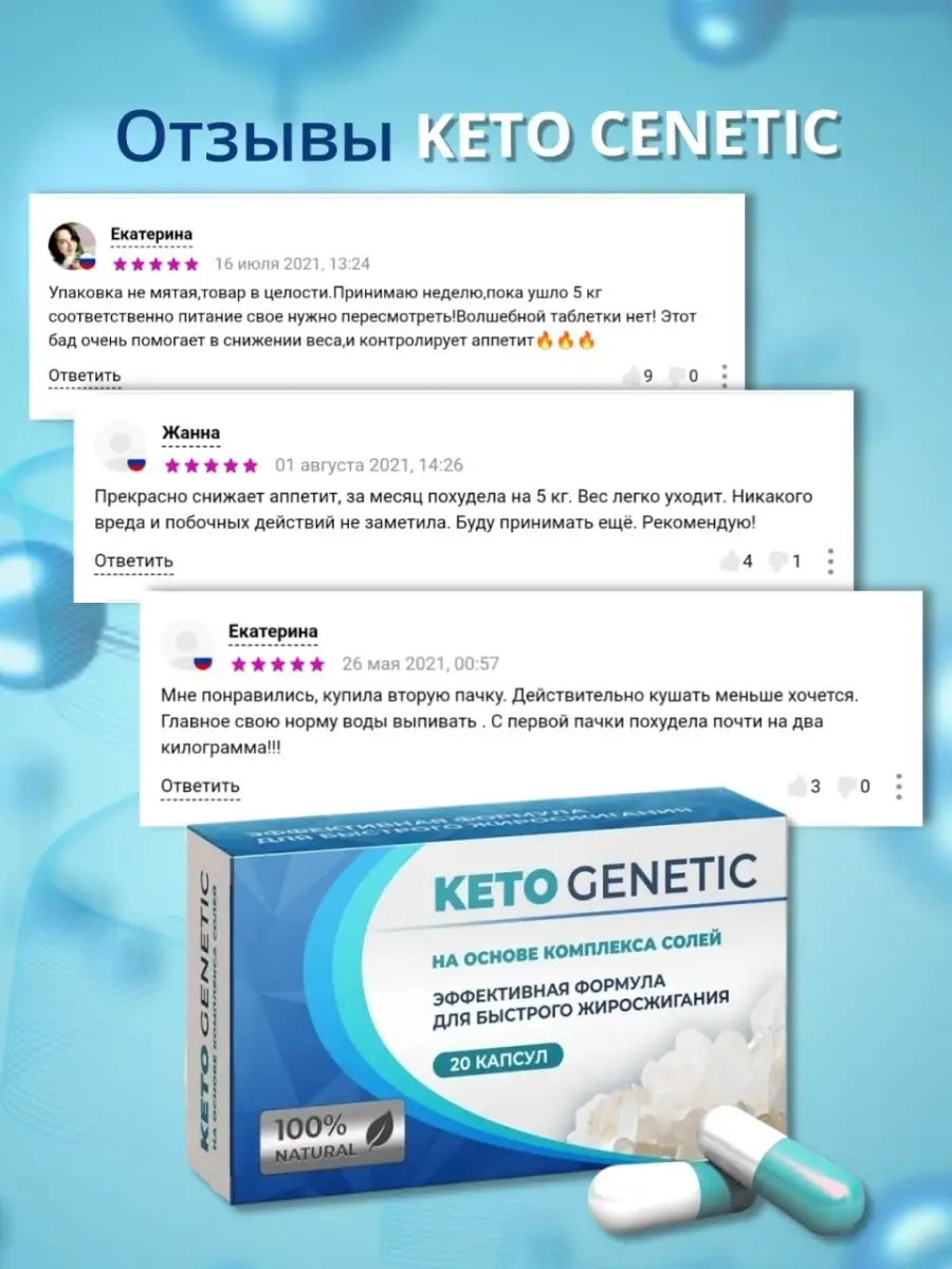 Кето генетик капсулы для похудения KETO GENETIС 14988162 купить в  интернет-магазине Wildberries