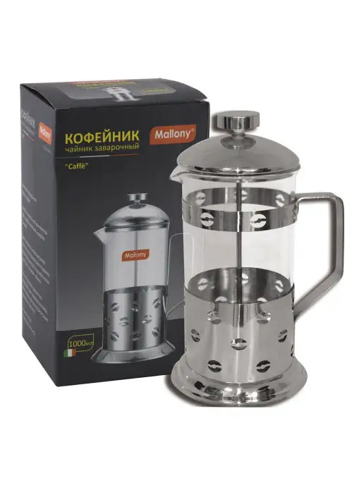 Mallony Френч-пресс Caffe, 1 л, 1 л
