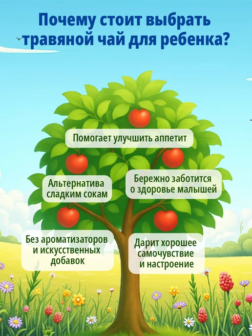 Алтайский кедр Чай детский травяной Фитоша №1 Аппетит-ка, улучшает аппетит, 20 шт, фото 4