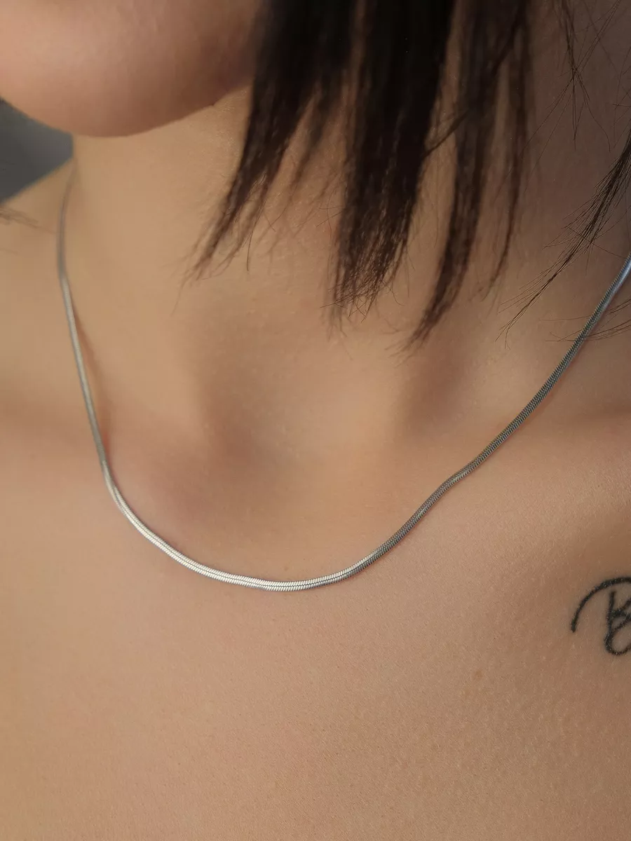 Серебряная цепочка Нить, тонкая/Снейк, плоская 2мм BUT!JEWELS 15018548купить в интернет-магазине Wildberries