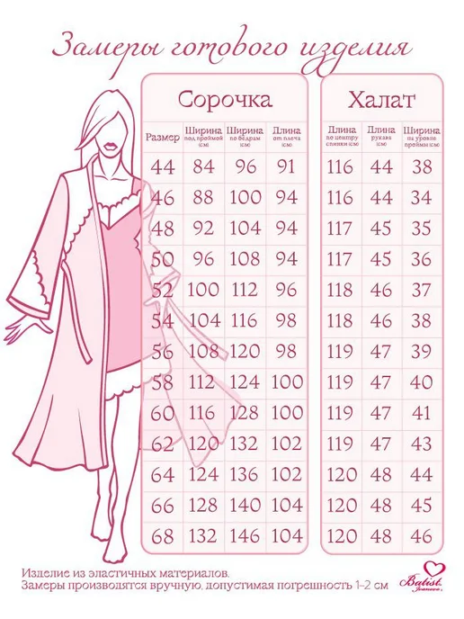 Batistcorp Ivanovo Пеньюар кружевной с халатом и сорочкой, розовый, фото 7
